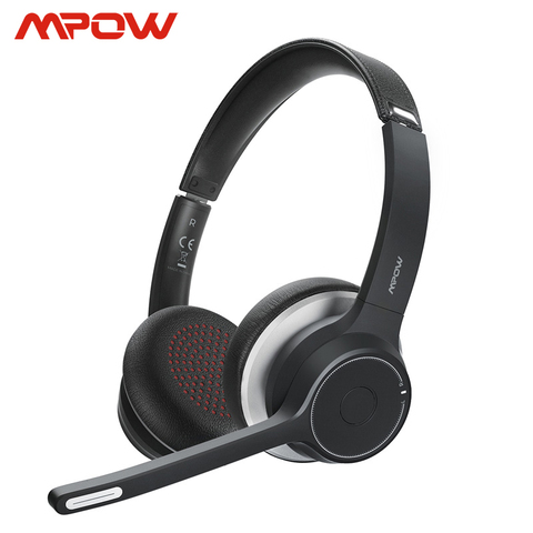 Mpow HC5 Bluetooth 5.0 Headset For Call Center Driver Office Wireless Wired 2 in 1 22h Battery Life CVC 8.0 Noise Cancelling Mic ► Photo 1/6