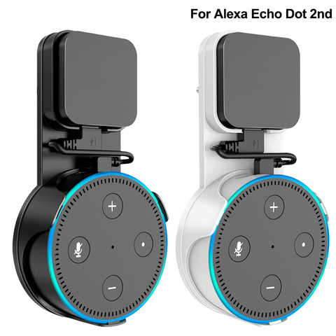 Wall Mount Bracket For Alexa Echo Dot 2nd Generation Sperker Stand Support UK/EU Plug Stand with Micro USB Cable ► Photo 1/6