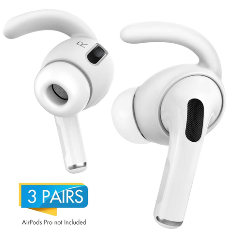 AhaStyle 3 Pairs Ear Hooks for AirPods Pro Anti-Slip Earbuds Covers Tips + Silicone Pouch Accessories for Apple AirPods Pro ► Photo 1/6