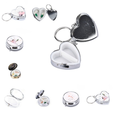 1PC Pillbox Medicine Container Tablet Storage Case Round Heart Shape Medicine Container For Pill Storage Holder ► Photo 1/6