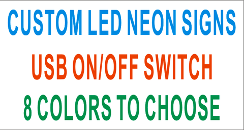 Custom LED Neon Light Signs with On/Off Switch 8 Colors to choose Light Plaque ► Photo 1/5