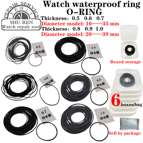Watch gasket，Thickness 0.5/0.6/0.7/0.8/0.9/1.0mm, watch waterproof ring, O-RING, watch o-ring，o-ring gasket，ring watch ► Photo 1/6