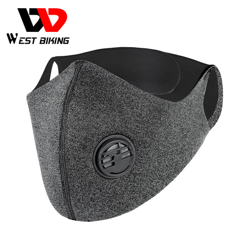 WEST BIKING Cycling Masks PM2.5 Anti Pollution Sport Face Mask Cycling Bike Bicycle Activated Carbon Protective Mask With Filter ► Photo 1/6