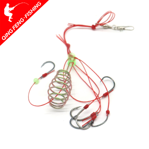 Explosion Fishing Hook Fishing Lure Bait Trap Feeder Cage Sharp Fishing Hook with Stainless Steel Springs ► Photo 1/6