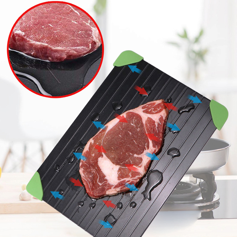 Quick Fast Thawing Defrosting Tray Kitchen Safe Defrost Thaw Frozen Meat Food