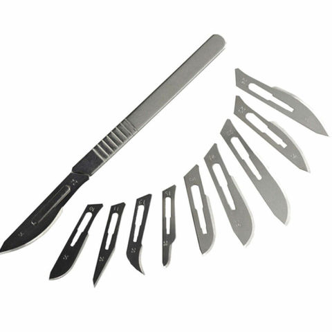 10#/15#/20#/21#/22#/23#/24#Carbon Steel Surgical Scalpel Blades+1pc 4# Handle Scalpel Cutting Tool Repair Animal Surgical Knife ► Photo 1/6