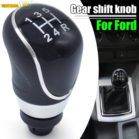 5 Speed Car Gear Stick Shift Knob For Ford Focus MK2 MK3 Fiesta MK7 C-max B-max Mondeo MK4 Kuga Transit Galaxy Car-styling ► Photo 1/6