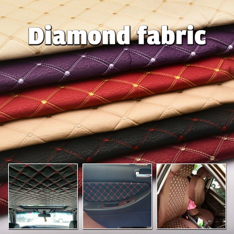 100*140cm Embroidered Plaid Fabric Sponge Car Interior Roof Car Seat Cushion Material For DIY Chairs Upholstery Sofa Bed ► Photo 1/4