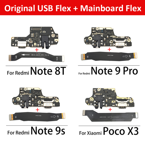Original USB Dock Charger Port Charging Flex Cable Microphone Board For Xiaomi Redmi Note 8T 9S 9 Pro / Mi Poco X3 ► Photo 1/5