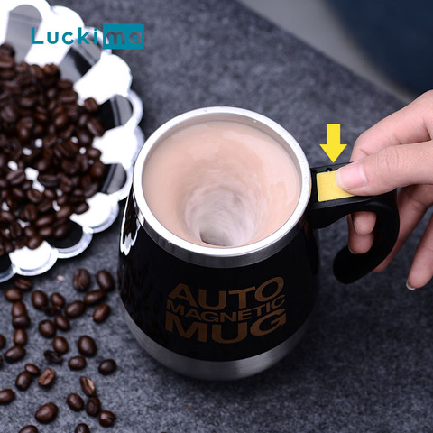 Auto Self Stirring Magnetic Stainless Steel Coffee Milk Tea Cup Smart Mixing  Mug