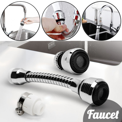 Rotable Filter Faucet Kitchen Sink Flexible Tap Aerator Faucet Filter Adapter Nozzle Spray Head Swivel Bathroom Faucet Extender ► Photo 1/6