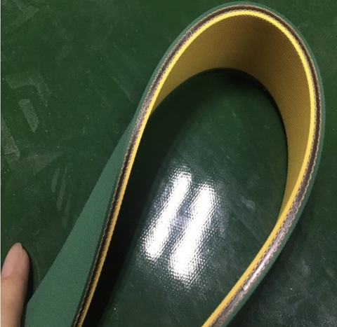 (Can Customized)-2x30x1000mm Yellow green Nylon sheet baseband textile flat belt transmission ► Photo 1/2