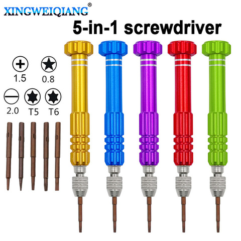 Screwdriver Set 5 in 1 Torx Multifunctional Opening Repair Tool Set Precision Screwdriver For Phones Tablet PC ► Photo 1/6