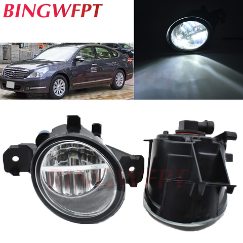 2PCS (right + left) Oval LED Fog Lights H11 For N-issan Teana J32 For Almera 2 II Hatchback Saloon (N16) Halogen Fog Lights 55W ► Photo 1/6