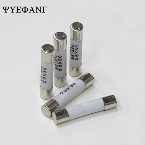 10PCS 6x30mm Ceramic Fuse Tube Fuse 250V 0.5A 1A 2A 3A 4A 5A 6A 8A 10A 12A 15A 20A 25A 30A Fast Fusing 6*30mm ► Photo 1/1