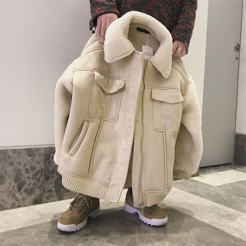 New Thickened Autumn Coat Cotton Jacket Korean Trend Cotton Padded Jacket Tooling Autumn Streetwear Boyfriend ► Photo 1/6