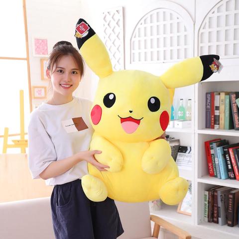 Large Size Pikachu Plush Toy Stuffed Doll Anime Pokemoned Pillow Appease  Baby Birthday Present Christmas Gift For Kids