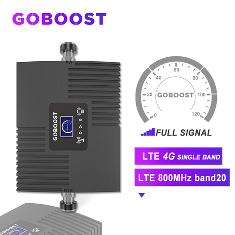 GOBOOST Cellular Amplifier 4G Internet Amplifier Band 20 4G LTE 800mhz Signal Booster Mobile Phone Repeater 4G For France&Europe ► Photo 1/6