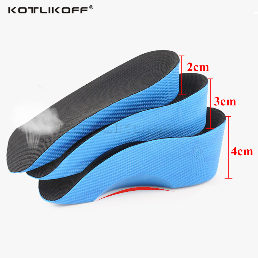2/3/4cm Arch Support Shoe Insoles Pads Heel insert Increase Taller Height Lift 