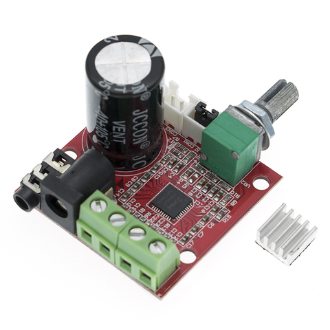 Hot Sale 12V Mini Hi-Fi PAM8610 Audio Stereo Amplifier Board 2X10W Dual Channel D Class Lowest Price ► Photo 1/6