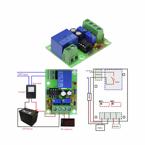 XH-M601 Battery Charging Control Board 12V Intelligent Charger Power Supply Control Module Panel Automatic Charging/Stop Switch ► Photo 1/6