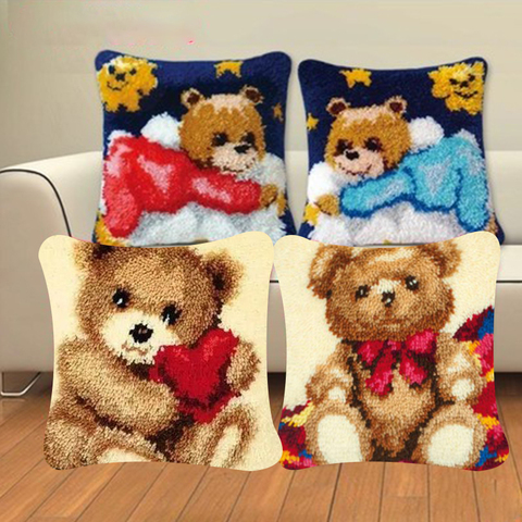 3D Segment Embroidery Pillow Latch Hook Animal Series DIY Wool Latch Hook Rug Kits Handcraft Carpet Embroidery Supplies Creative ► Photo 1/6