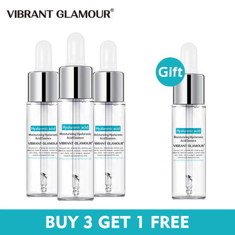 Buy 3 Get 1 Gift Hyaluronic Acid Face Serum Moisturizing Essence Whitening Facial Serum Skin Care Anti-aging VIBRANT GLAMOUR ► Photo 1/5