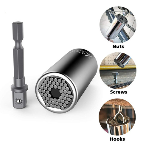 Universal Hardware Torque Wrench Head Set Socket Sleeve In Wrench 7-19mm Spanner Key Magic Grip Portable Multi Hand Tools ► Photo 1/6