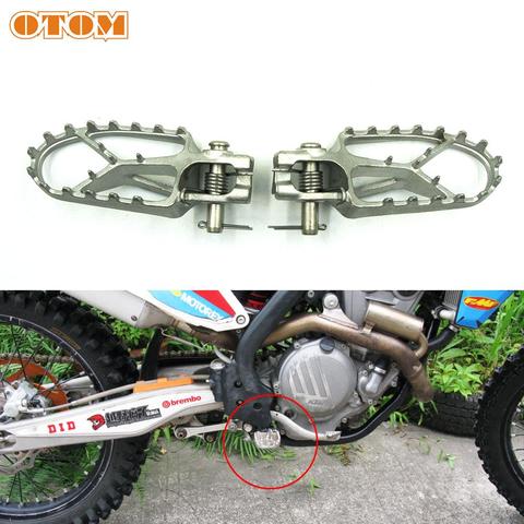 OTOM Motorcycle Footrests Foot Peg Pit Dirt Bike Stainless Steel Front Footrests Pedals For KTM SX 125 150 250 SXF XC 350 450 ► Photo 1/6