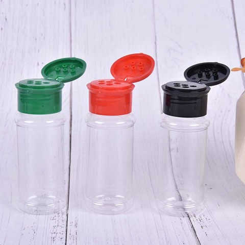 5Pcs Plastic Spice Salt Pepper Shakers Seasoning Jar BBQ Condiment Vinegar Bottle ► Photo 1/6