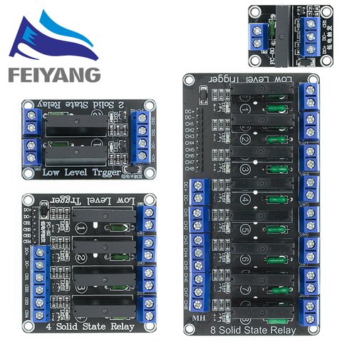 5V 1 2 4 8 Channel SSR G3MB-202P Solid State Relay Module 240V 2A Output with Resistive Fuse For ARDUINO Diy Kit ► Photo 1/6