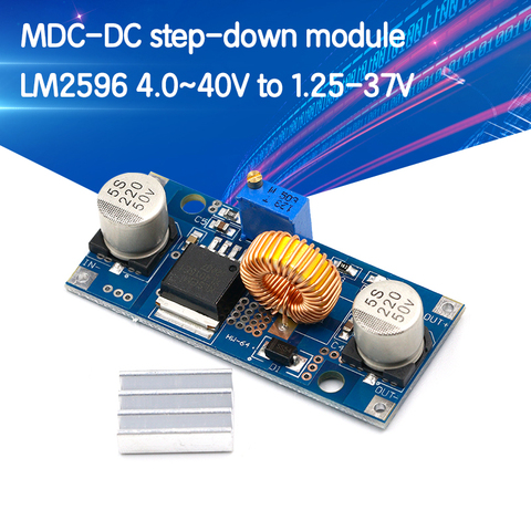 DC-DC Buck Step Down Module LM2596 DC/DC 4.0~40V to 1.25-37V Adjustable Voltage Regulator With LED Voltmeter ► Photo 1/6