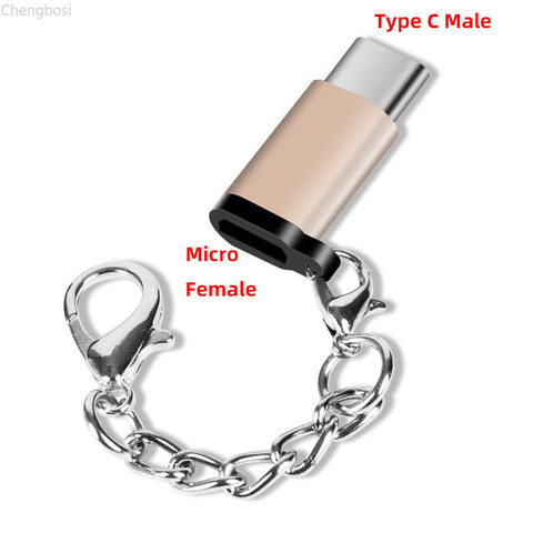 Metal Micro USB To USB C Connector for Xiaomi Redmi Note 8 7 Mix Alpha mi 9 6 Microusb Otg Micro To Type C Usbc Adapter Keychain ► Photo 1/6