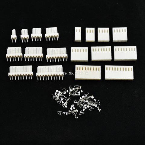 20 Sets KF2510 Connector Kits 2.54mm Pitch 2/3/4/5/6/7/8/9/10P Straigh Pin Header+Housing+Crimp KF-2510 ► Photo 1/4