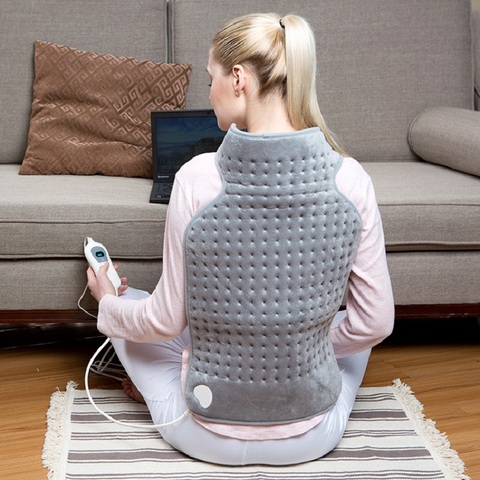 Soft Microwave Neck and Shoulder Wrap Heating Pad Electric Auto Shut Off Body Warmer Back Pain Relief 63*42CM 220V 100W EU Plug ► Photo 1/6