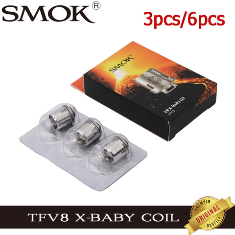 Smok TFV8 X-Baby Coil V8 X-Baby T6 Sextuple  M2 Q2 Dual Coil X4 Quadruple Head V8 X RBA Baby Coil For E Cigarette Tank Vaporizer ► Photo 1/6
