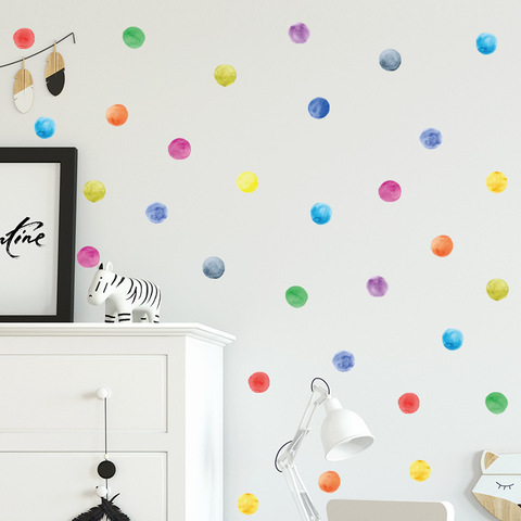 Multicolor dots wall sticker living room kids baby rooms decorations mural nursery art decals home dot stickers DIY wallpaper ► Photo 1/6
