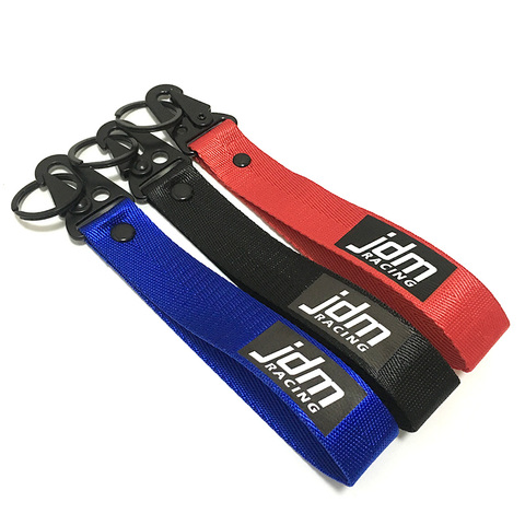 Hot Car keytags Strap keychian Emblem Nylon Webbing Blue Strap Keychain Key Chain with Steel Spring Clip Lanyard Accessorie ► Photo 1/6