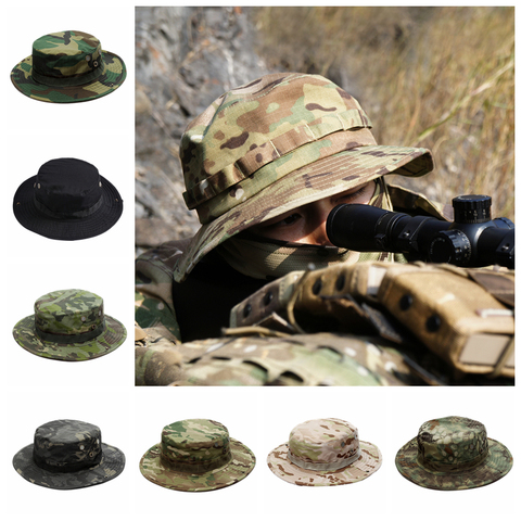 Military Tactical Cap Men Camouflage Boonie Hat Sun Protector Outdoor Paintball Airsoft Army Training Fishing Hunting Hiking Cap ► Photo 1/6