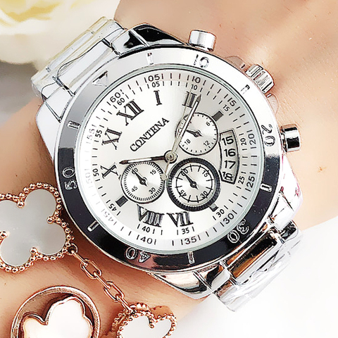 Women Watches Women Fashion Watch 2022 Geneva Luxury Designer Brand Ladies Watch Quartz Silver Case Wrist Watches Gift For Women ► Photo 1/6