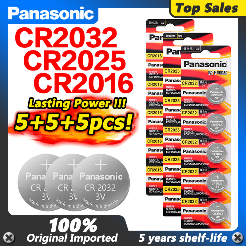 Cells Buttons CR2032,CR2025,CR2016 Panasonic Battery 