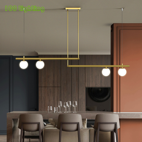 Modern Minimalist LED Chandeliers Restaurant Bar Kitchen Pendant lamp Coffee Shop Hanging Light Fixture 110-260V Loft Suspension ► Photo 1/6