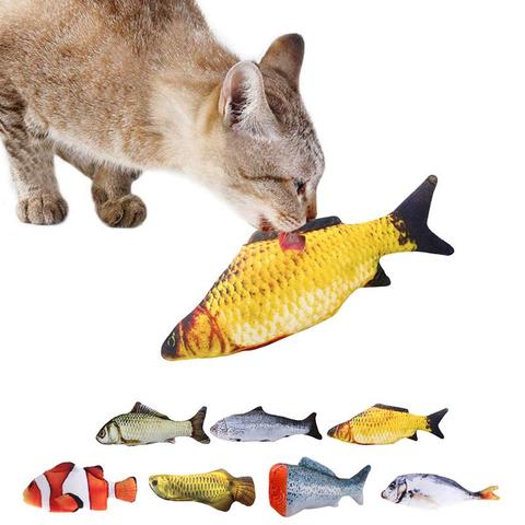 Pet Soft Plush 3D Fish Shape Cat Toy Interactive Gifts Fish Catnip Toys Stuffed Pillow Doll Simulation Fish Playing Toy For Pet ► Photo 1/6