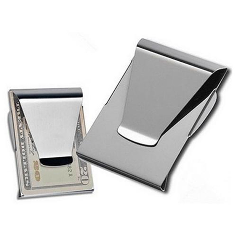 Metal Stainless Steel Money Clip Skull Cash Credit Card Holder