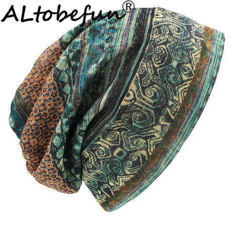 ALTOBEFUN Thin Skullies And Beanies Women Scarf Face Mask Brand Autumn And Winter Dual-use Vintage Design Hats For Ladies BHT015 ► Photo 1/6
