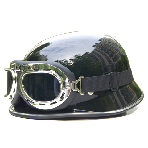 Motorcycle half Helmet German Capacete Moto helmets Motorbike Dirt Bike Mens Helmets motorcycle Glasses ► Photo 1/1