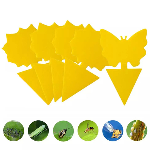 10pcs Double-sided Sticky Insect Board Butterfly Shape Mosquito Flies Trap Board Insect Sticker Control for Garden Plant Flowers ► Photo 1/6