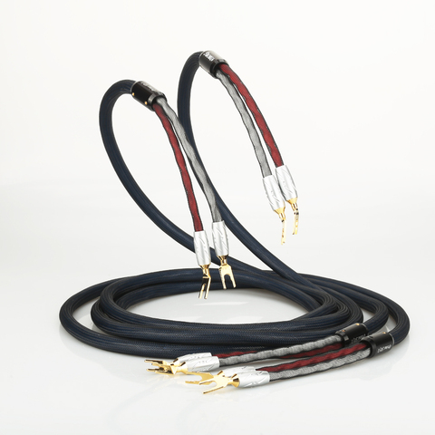 Pair VIBORG PRIME SP/1 Speaker cable with VS701G Pure Copper Gold plated spade ► Photo 1/6