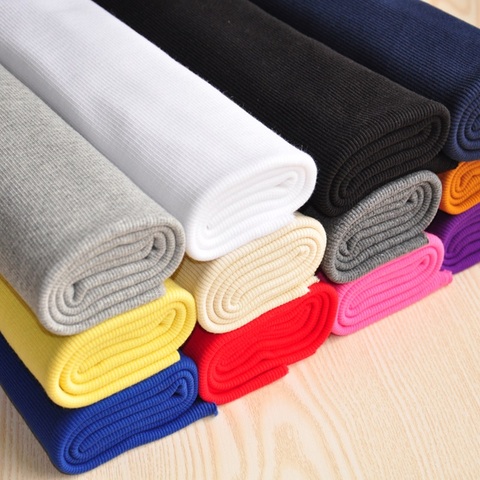 2x2 Rib Knit Cloth Stretch Tubular Ribbed spandex  for cuffs & collars Fabric Cotton ribbing maternity pants Material ► Photo 1/6