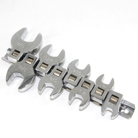 8 Pcs 3/8 Inch Drive Crowfoot Wrench Set 3/8 to 7/8 in. Imperial Chrome Plated Crow Foot ► Photo 1/6